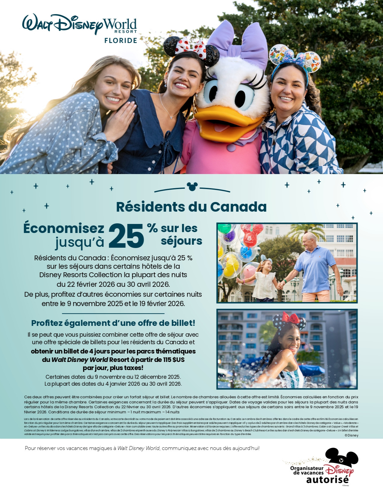 Walt Disney World Resort en Floride Résidents du Canada Économisez jusqu