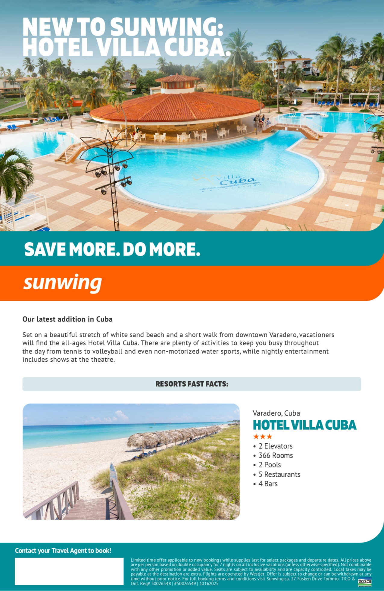 Sunwing Vacations Promotion New To Sunwing Hotel Villa Cuba with Voyages Aqua Terra Donnacona